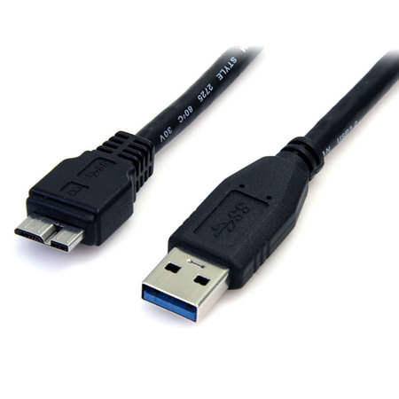 STARTECH.COM 1.5ft USB 3.0 Micro B Cable - A to Micro B - Black USB3AUB50CMB